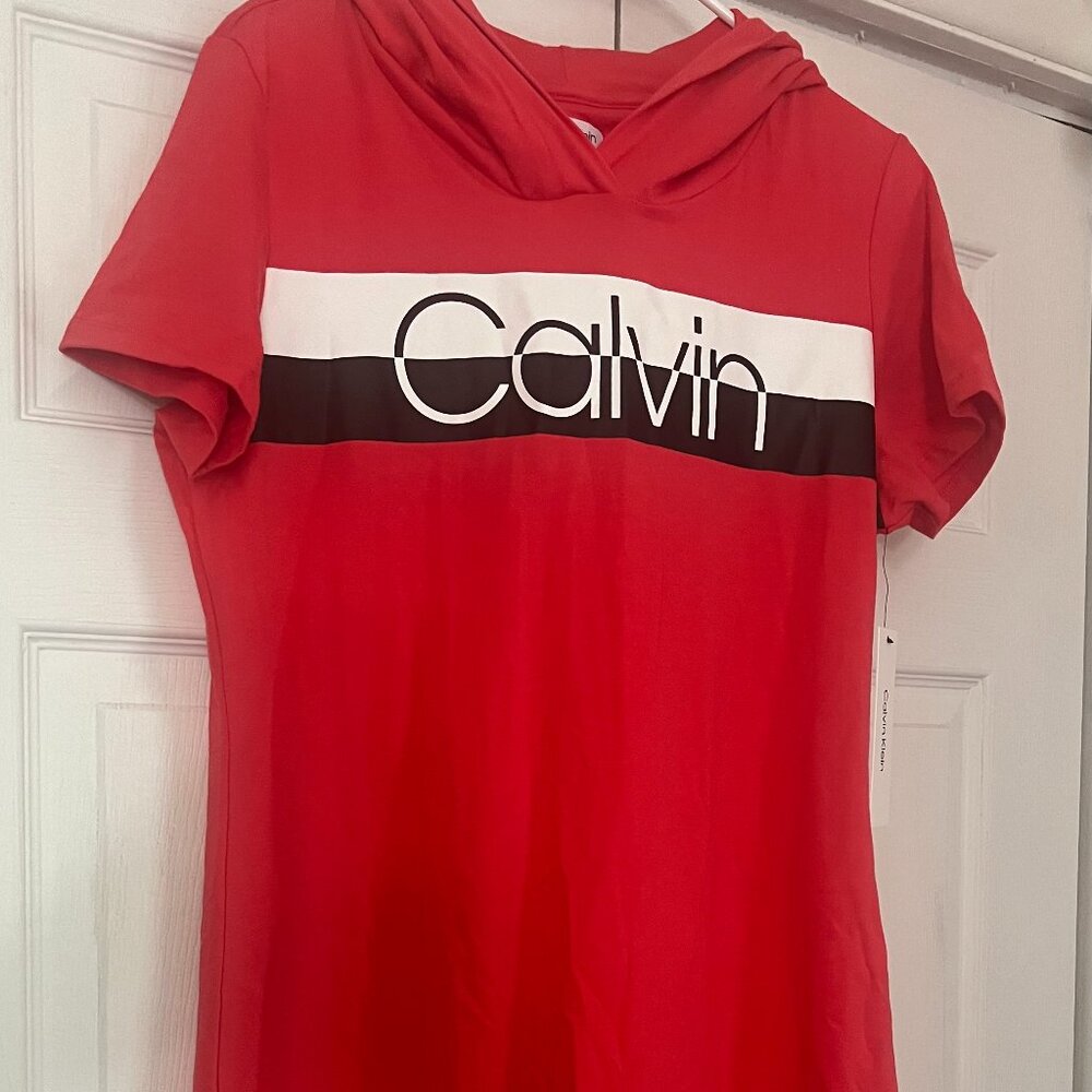 Calvin Klein red tshirt dress